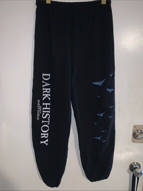 Dark History Sweatpants with Blue Bat Accents